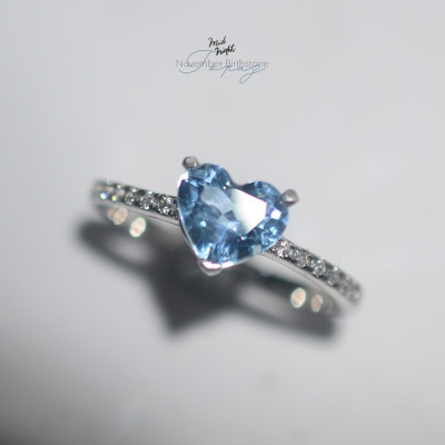 Chapter Thirteen-Swiss Blue Topaz Happy Heart Ring